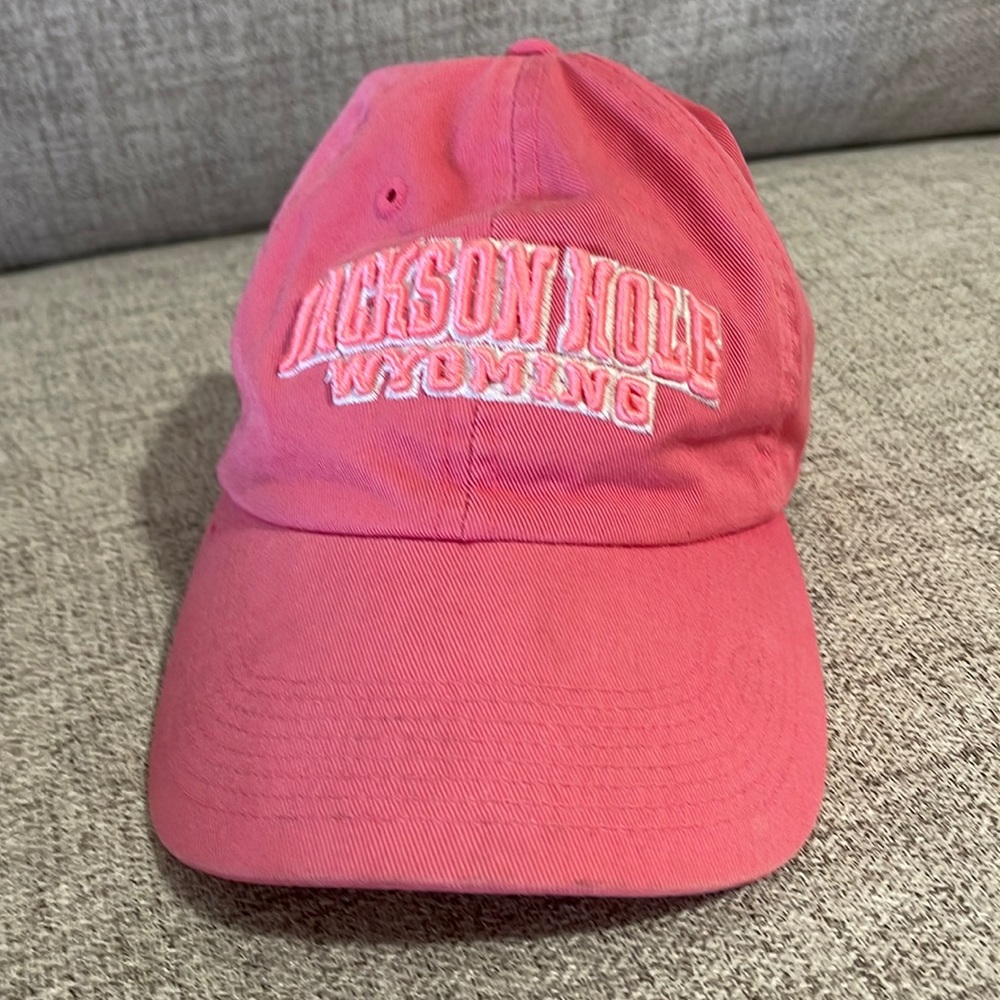Jackson Hole Wyoming pink baseball cap. Never worn.